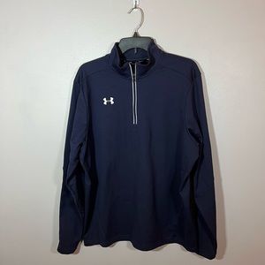 Men’s Under Armour Navy Quarter Zip Pull Over Sz L